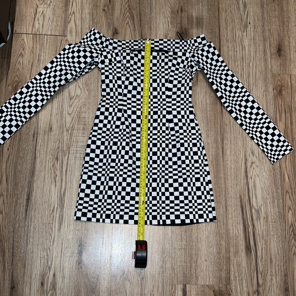 NEW! HP 🥳🥳🥳Zara Checkered Print Mini Dress - Picture 5 of 9